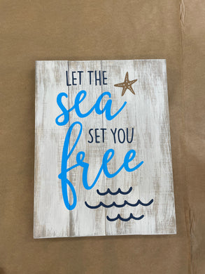 Let The Sea Pallet Sign