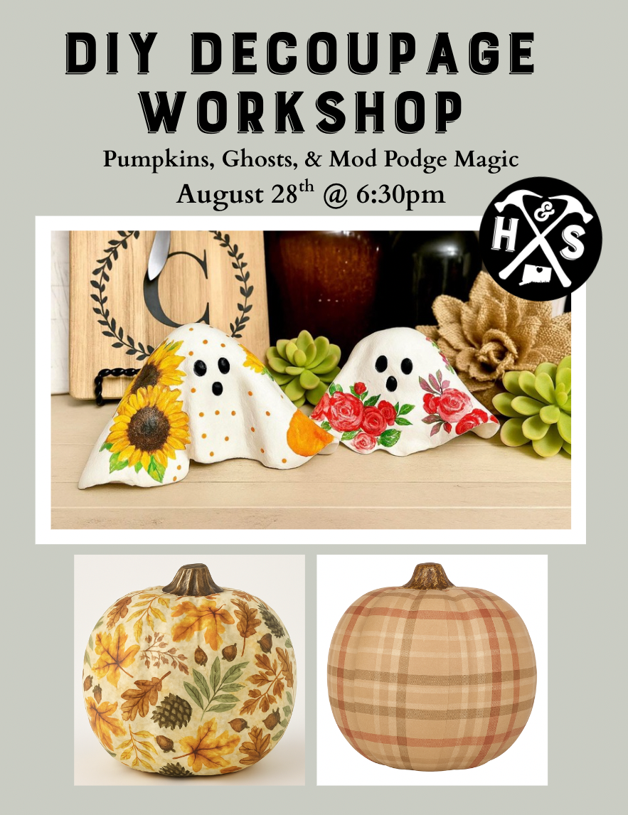 08/28/2025 - DIY Decoupage Workshop - 6:30pm