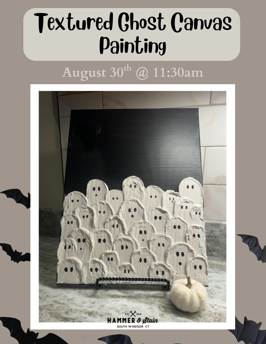 08/30/2025 - Textured Ghost Canvas Painting - 11:30am AGES 10+