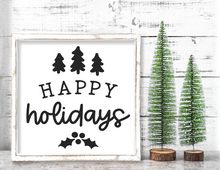 12" Holiday Framed Squares