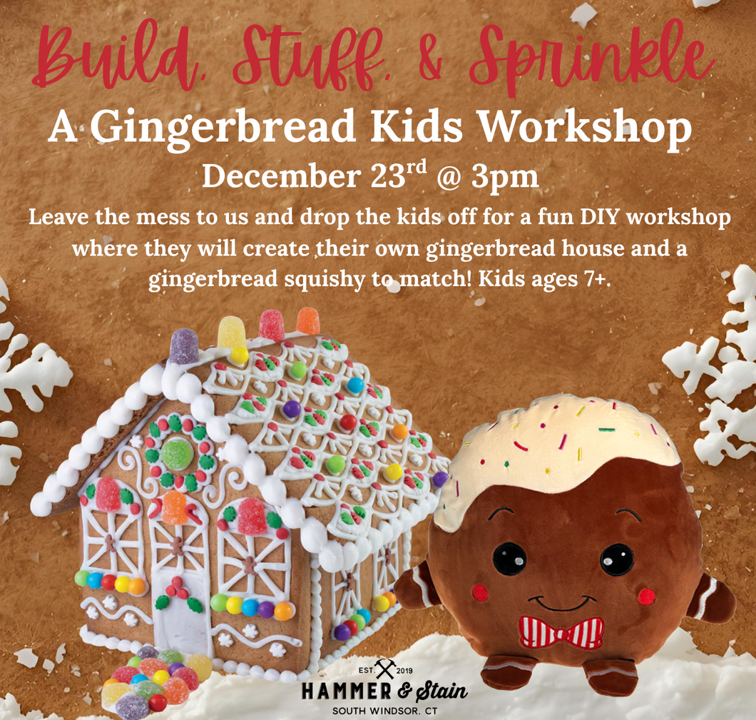12/23/2025 - Build, Stuff, & Sprinkle: A Gingerbread Kids Workshop (Ages 7+) - 3pm-5pm