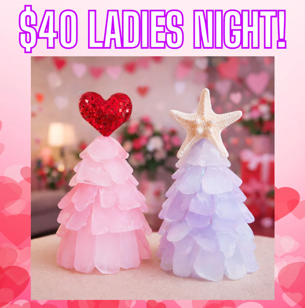 02/12/2026 - Love, Laugh, Create: Mini Sea Glass Trees Ladies Night Out - 6pm