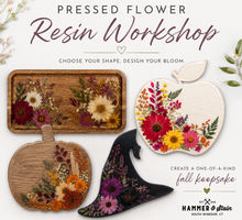 09/10/2026 - Pressed Flower Resin Pour Workshop - 6pm