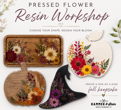 09/10/2026 - Pressed Flower Resin Pour Workshop - 6pm