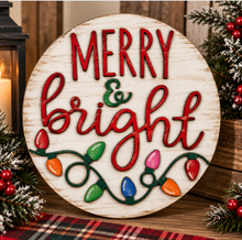 12" Christmas 3-D Rounds