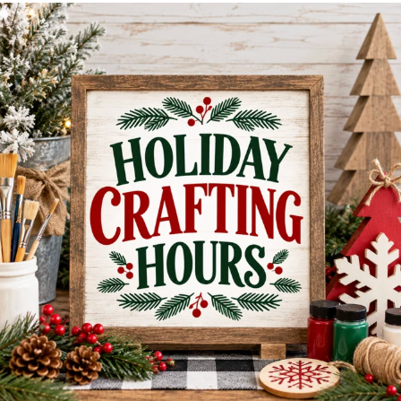 11/07/2026 - Holiday Open Craft Hours - 11am-2pm