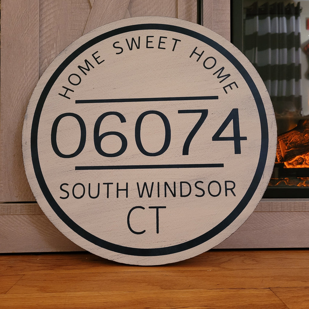 Home Zip Code Signs HAMMER @ HOME - Zip Code Signs – Hammer & Stain South Windsor